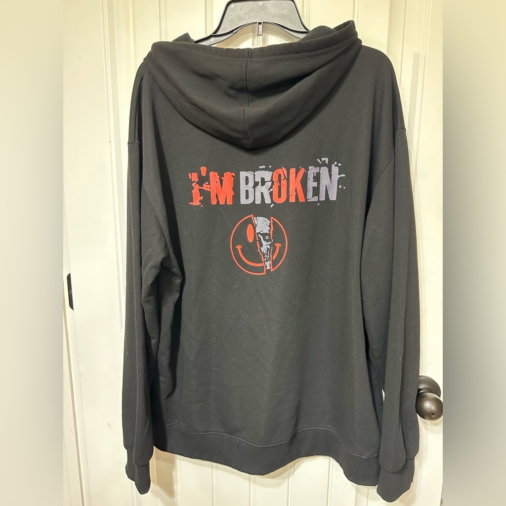 Men's Black Graphic Hoodie